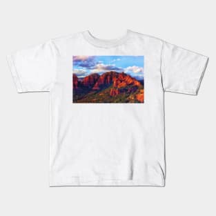 Cliffs of Sedona at Sunset Kids T-Shirt